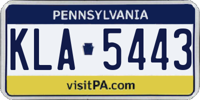 PA license plate KLA5443