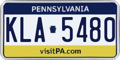 PA license plate KLA5480