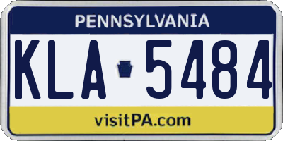 PA license plate KLA5484