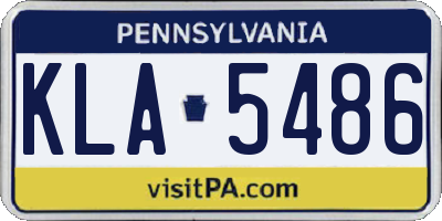 PA license plate KLA5486