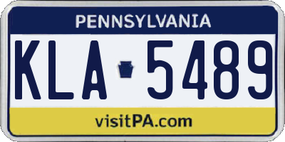 PA license plate KLA5489