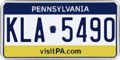 PA license plate KLA5490