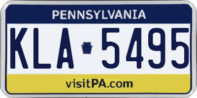 PA license plate KLA5495