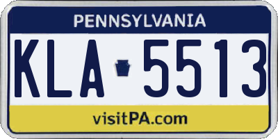 PA license plate KLA5513
