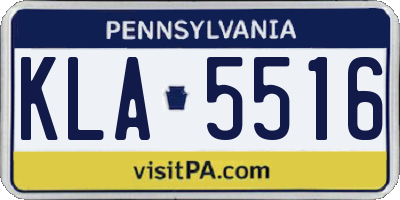PA license plate KLA5516