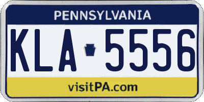 PA license plate KLA5556