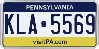 PA license plate KLA5569