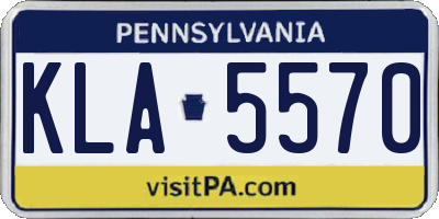 PA license plate KLA5570