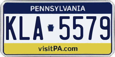 PA license plate KLA5579