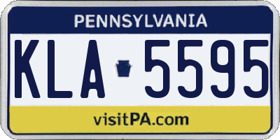PA license plate KLA5595