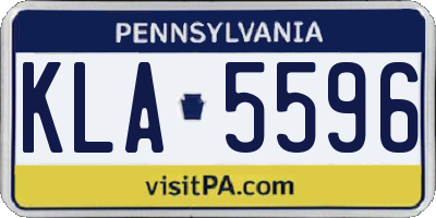 PA license plate KLA5596