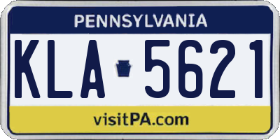 PA license plate KLA5621