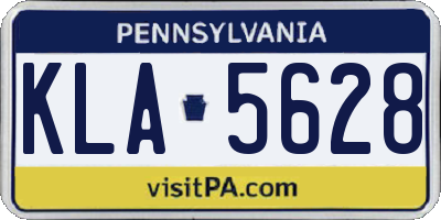 PA license plate KLA5628