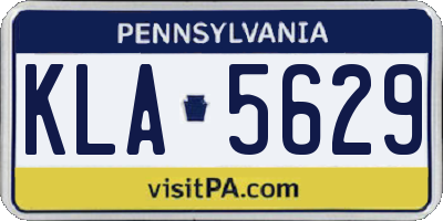 PA license plate KLA5629