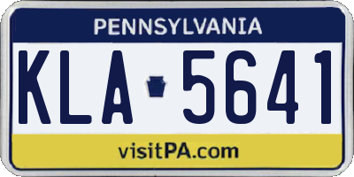 PA license plate KLA5641