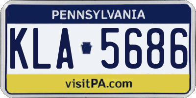 PA license plate KLA5686
