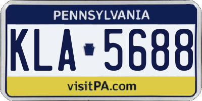 PA license plate KLA5688