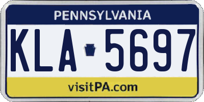 PA license plate KLA5697