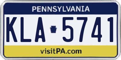 PA license plate KLA5741