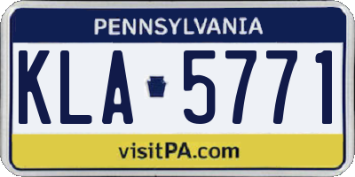 PA license plate KLA5771