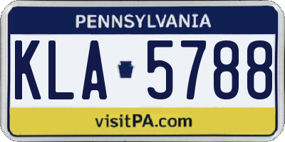 PA license plate KLA5788