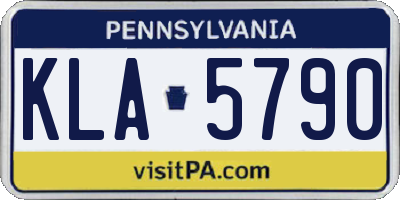 PA license plate KLA5790