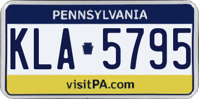 PA license plate KLA5795