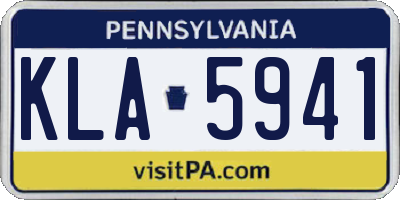 PA license plate KLA5941