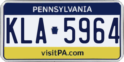 PA license plate KLA5964