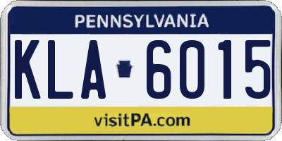 PA license plate KLA6015