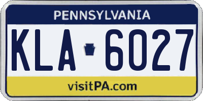 PA license plate KLA6027
