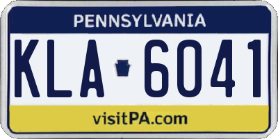 PA license plate KLA6041
