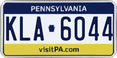 PA license plate KLA6044
