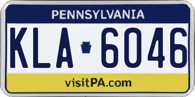 PA license plate KLA6046
