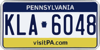 PA license plate KLA6048