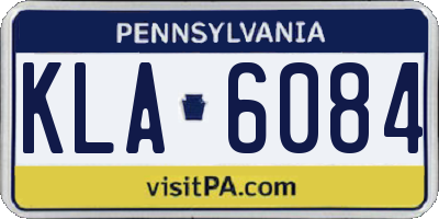 PA license plate KLA6084