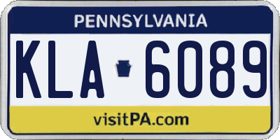 PA license plate KLA6089