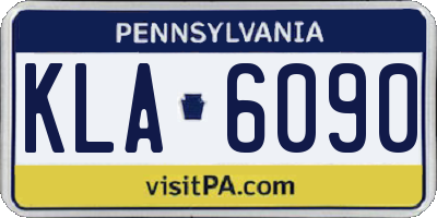 PA license plate KLA6090