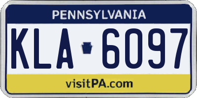 PA license plate KLA6097