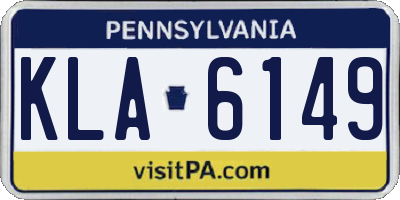 PA license plate KLA6149