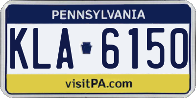 PA license plate KLA6150