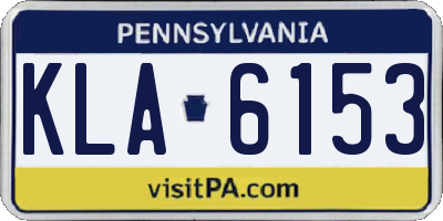 PA license plate KLA6153