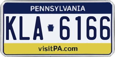 PA license plate KLA6166