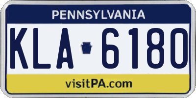 PA license plate KLA6180