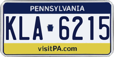 PA license plate KLA6215