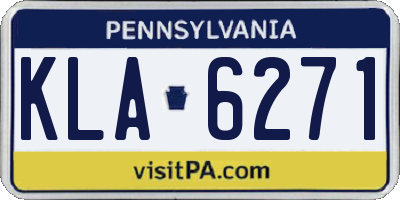 PA license plate KLA6271