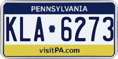 PA license plate KLA6273