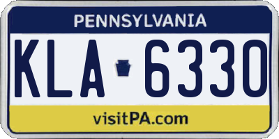 PA license plate KLA6330
