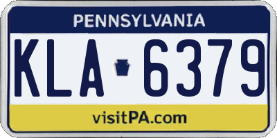 PA license plate KLA6379