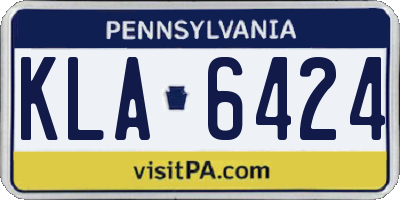 PA license plate KLA6424